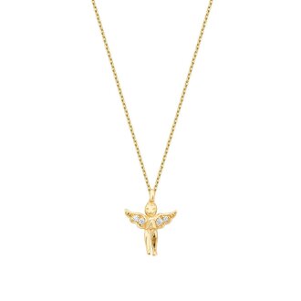 Altın Taşlı Melek Kolye - 1