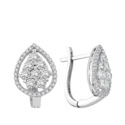 Altın Taşlı Reina Küpe 