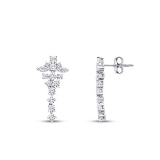 Altın Taşlı Trend Küpe 