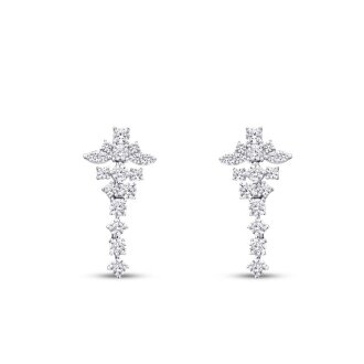 Altın Taşlı Trend Küpe - 2