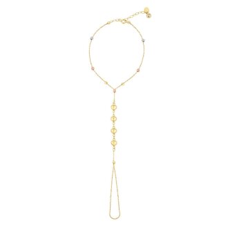 Altın Top Kalp Şahmeran Bileklik - 1