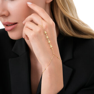 Altın Top Yıldız Şahmeran Bileklik - 3