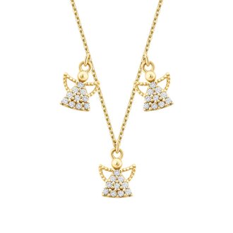 Altın Üç Melek Trend Kolye - 2