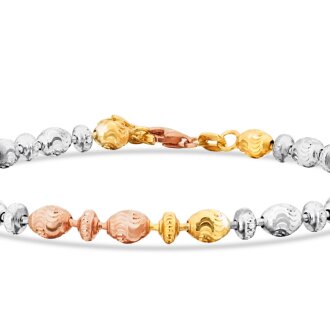 Altın Üç Renk Top Bileklik - 2