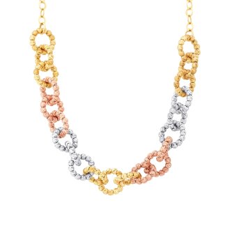 Altın Üç Renkli Top Kolye - 2