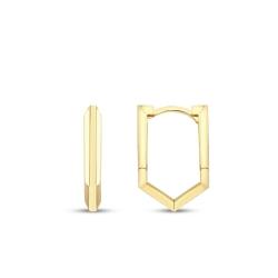 Altın Üçgen Detaylı Küpe - 1