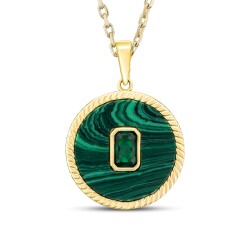 Altın Yeşil Mineli Kolye - 2