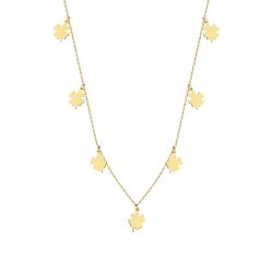 Altın Yonca Zincir Kolye - 1