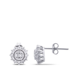 Altın Yuvarlak Baget Küpe - 1