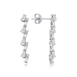 Altın Zikzak Baget Küpe 