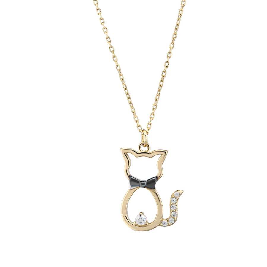 Gold Cat Necklace Lizay N098549