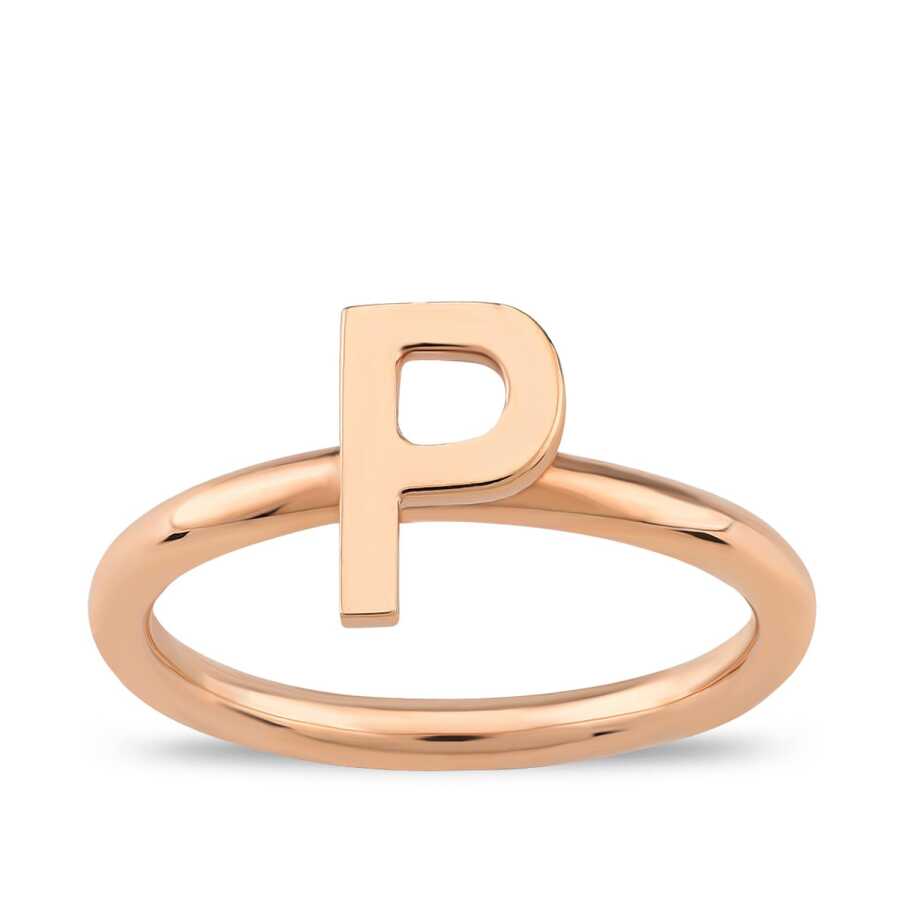 Gold Letter Joint Ring - 1