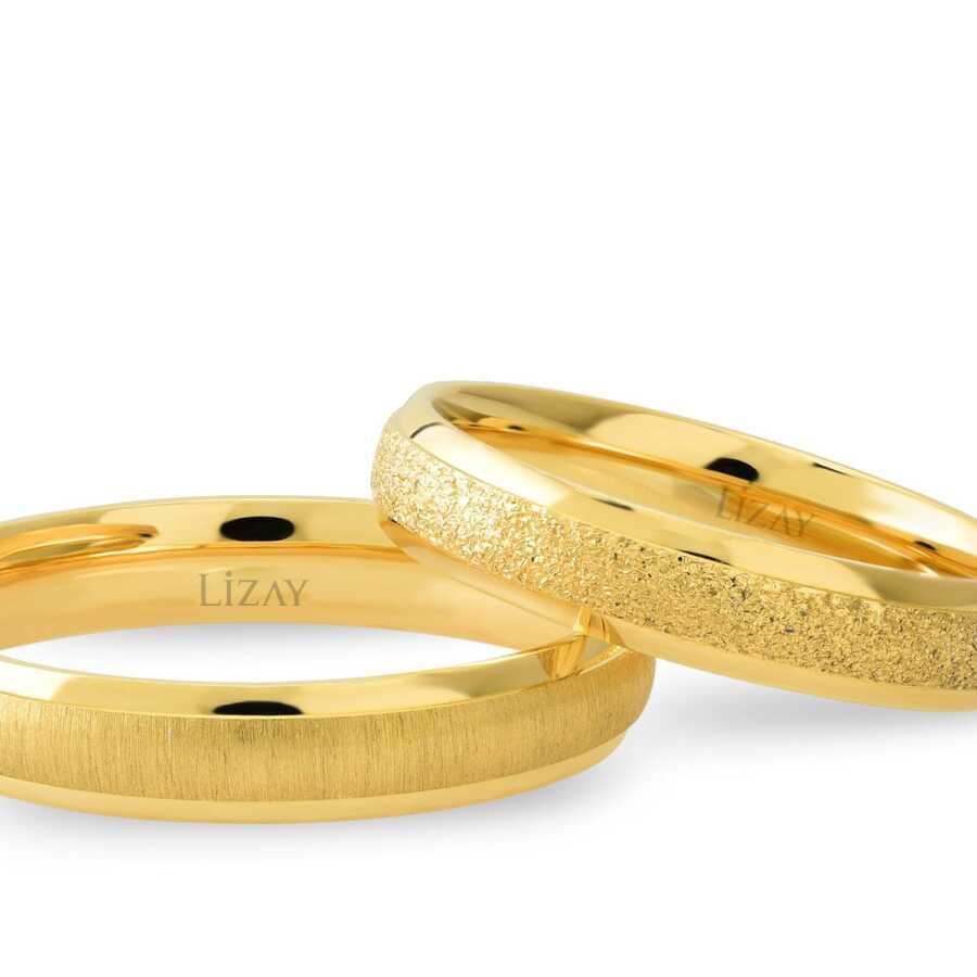 Gold Modern Classic Men's Wedding Ring | Liza | M240218