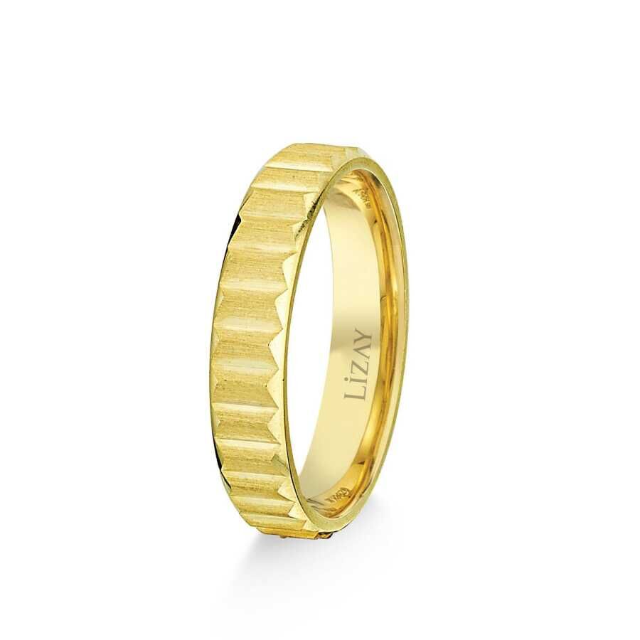 Gold Modern Classic Men's Wedding Ring | Liza | M257781