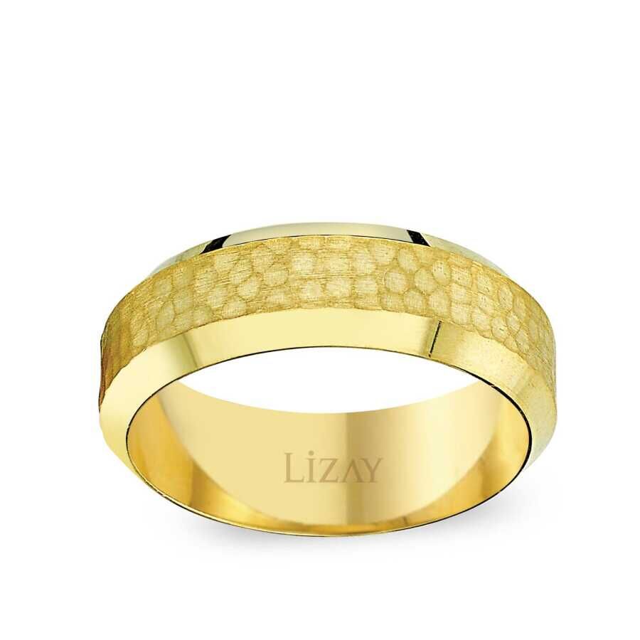 Gold Modern Classic Men's Wedding Ring | Liza | M257839