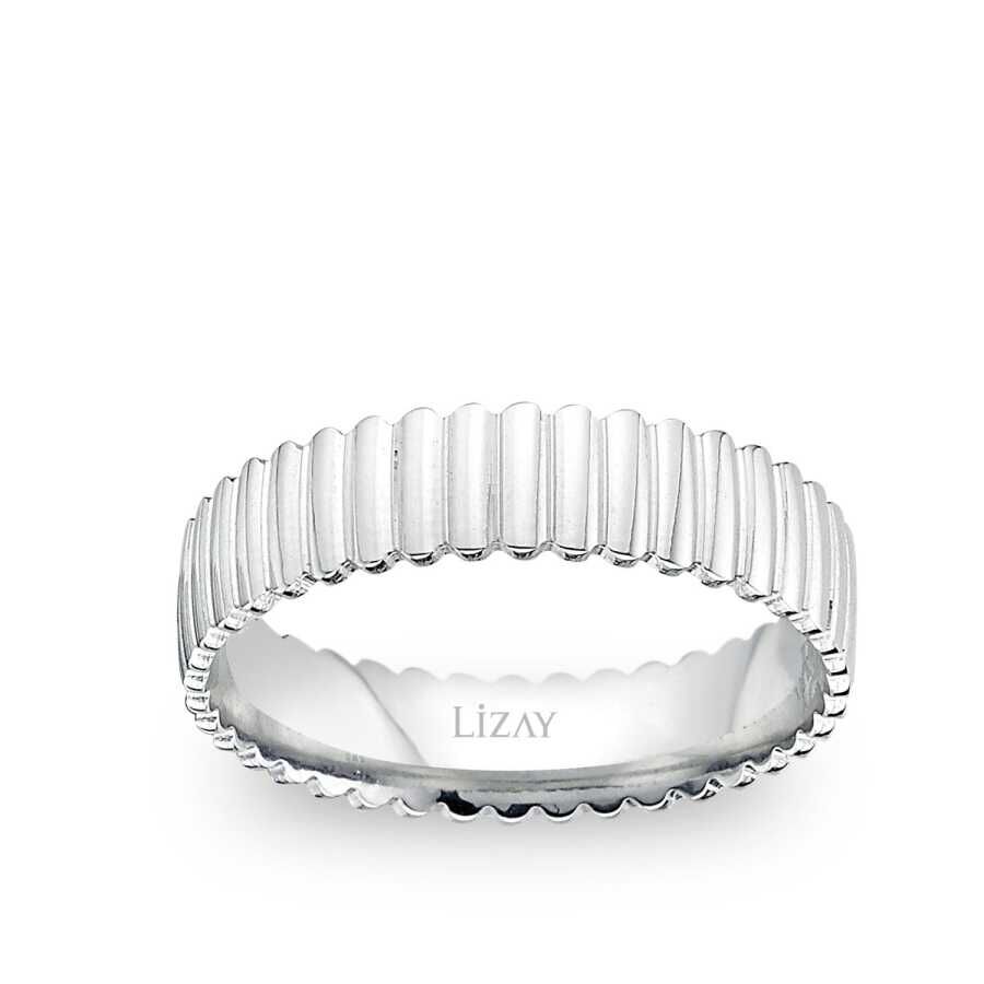 Gold Modern Stone Classic Men's Wedding Ring | Liza | M257795