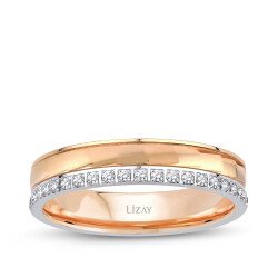 Gold Rose Stone Women's Wedding Ring 
