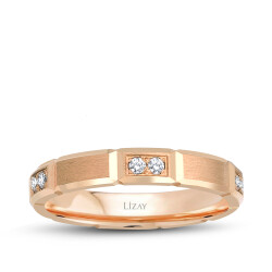 Gold Rose Stone Women's Wedding Ring 