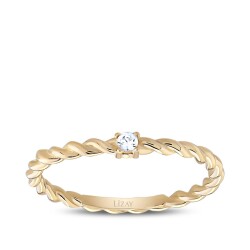Gold Solitaire Ring 