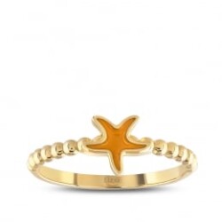 Gold Starfish Ring 