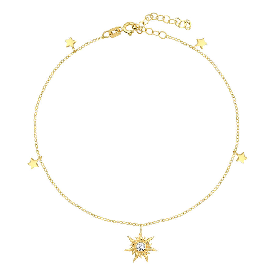 Gold Sun Star Anklet - 1